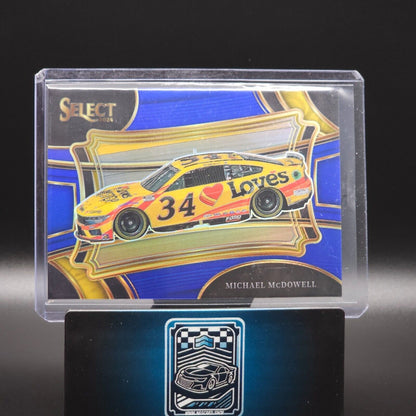 2024 Panini Select - Pit Road Blue Prizm #144 Michael McDowell /175 - NASCARD.shop