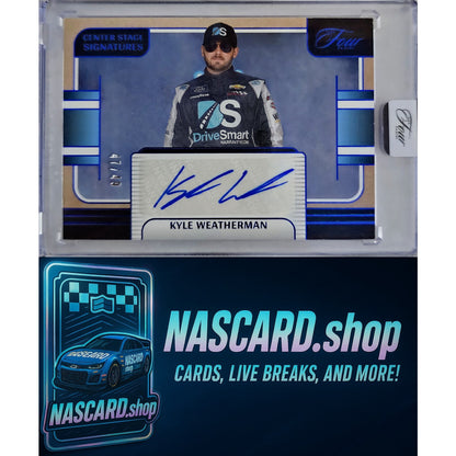 2025 Panini Turn Four #CSS-KWT Kyle Weatherman Center Stage Signatures Blue #/49