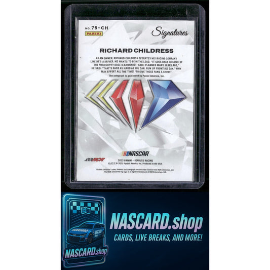 2024 Donruss #75-RC Richard Childress NASCAR 75th Anniversary Signatures