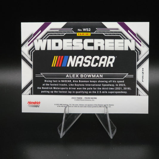 2023 Panini Prizm - Widescreen Alex Bowman #52 White Sparkle Prizm