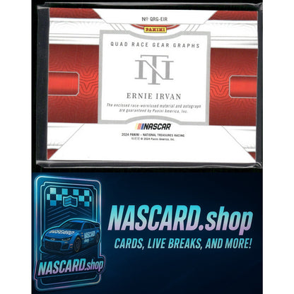 2024 National Treasures Ernie Irvan Quad Race Gear Graphs Holo Silver #/25