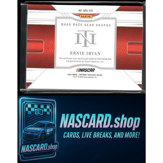 2024 National Treasures Ernie Irvan Quad Race Gear Graphs Holo Silver #/25