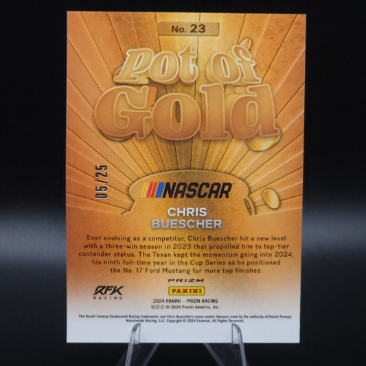 2024 Panini Prizm Racing Pot of Gold Mojo Prizm #23 Chris Buescher /25
