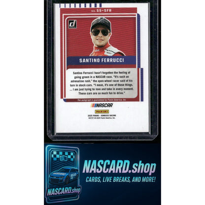 2025 Donruss #SS-SFR Santino Ferrucci Signature Series Red Xplosion #/49