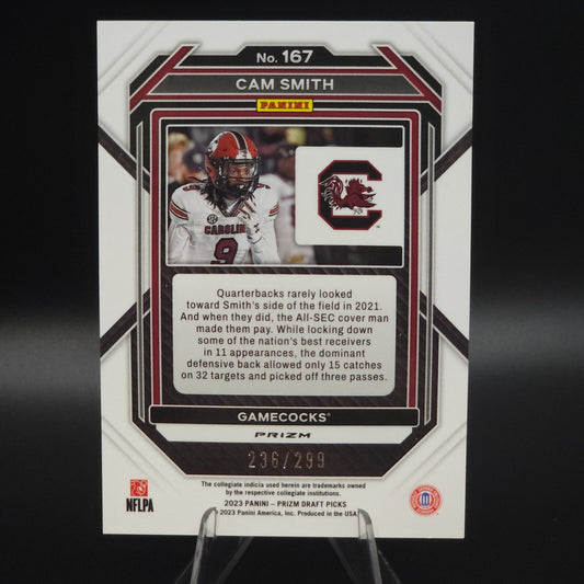 2023 Panini Prizm Draft Picks - Cam Smith #167 Red Prizm (RC)