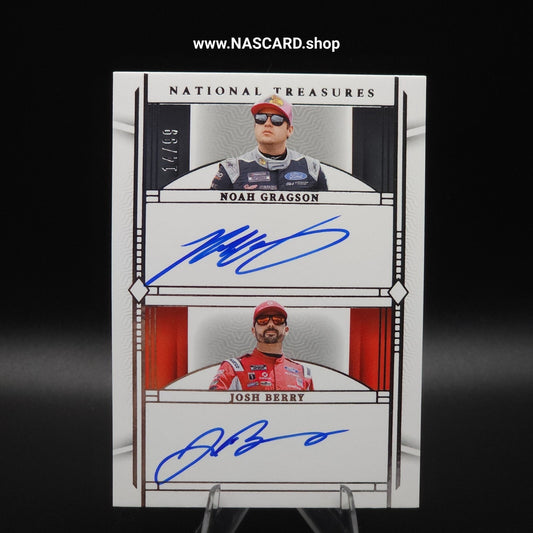 2024 National Treasures Dual Autographs Noah Gragson Josh Berry /99