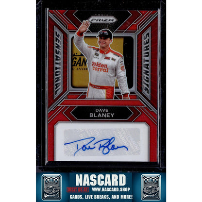 2024 Panini Prizm #SS-DBY Dave Blaney Sensational Signatures Red #/99