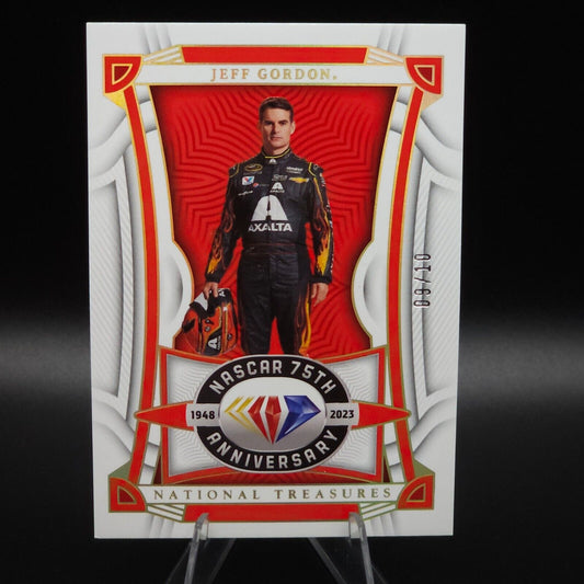 2023 National Treasures NASCAR Diamond Anniversary Holo Gold Jeff Gordon /10 NASCARD.shop