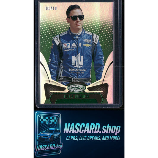 2018 Panini Certified #14 Alex Bowman Green #01/10 - NASCARD.shop