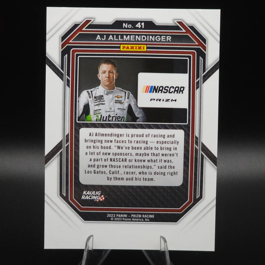 2023 Panini Prizm - A.J. Allmendinger #41 White Sparkle Prizm