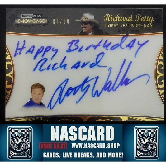 2012 Press Pass Showcase Petty 75 Birthday Gold Rusty Wallace /10 Inscription