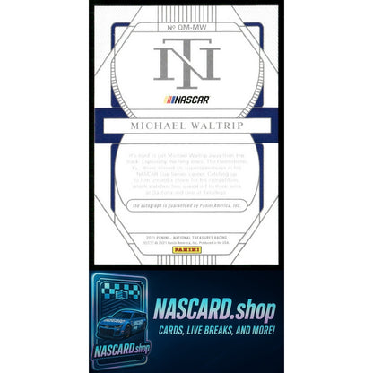 2021 Panini National Treasures #QM-MW Michael Waltrip Qualifying Marks #/99