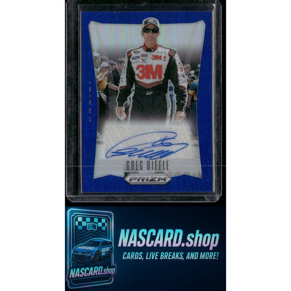 2024 Panini Prizm #TS-GBE Greg Biffle Throwback Signatures Blue #/49 - NASCARD.shop