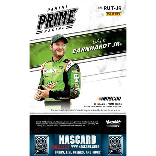 2018 Panini Prime Dale Earnhardt Jr. Race Used Trios Firesuit Holo Gold #/25