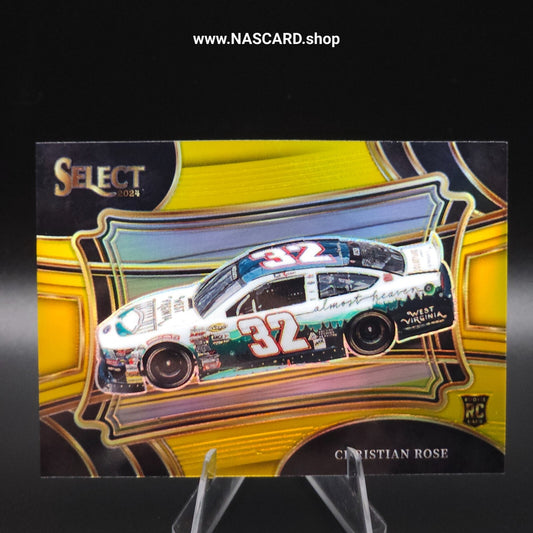 2024 Panini Select - Pit Road Gold Prizm Christian Rose #163 (RC) /10