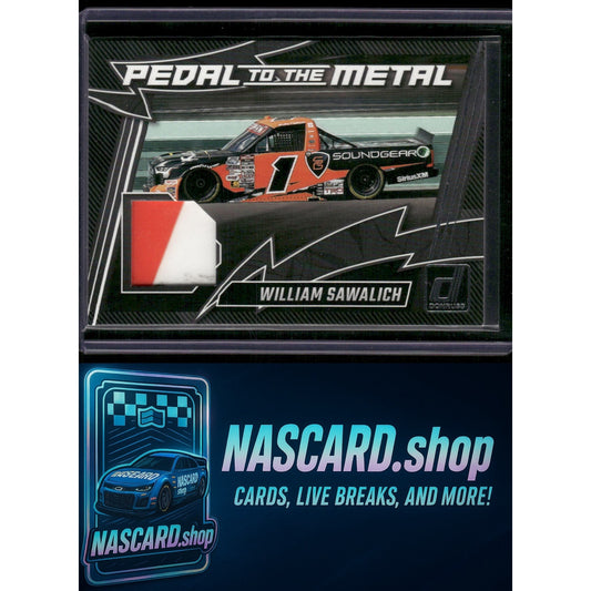 2025 Donruss #PM-WSA William Sawalich Pedal to the Metal Materials