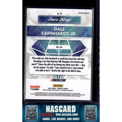 2023 Donruss #2 Dale Earnhardt Jr Optic Lime Green Pulsar - NASCARD.shop