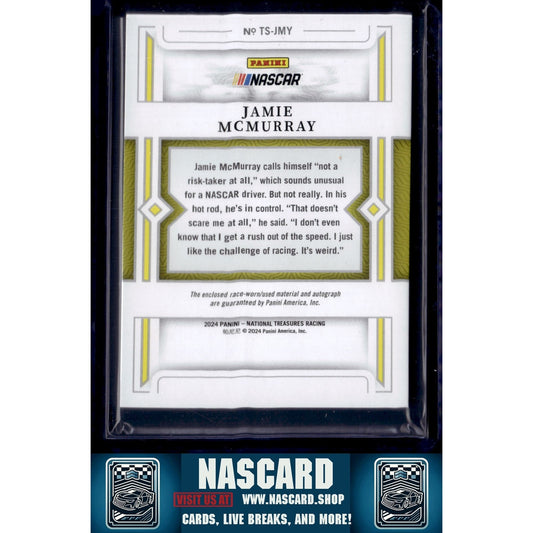 2024 Panini National Treasures #TS-JMY Jamie McMurray Treasured Swatches #/99