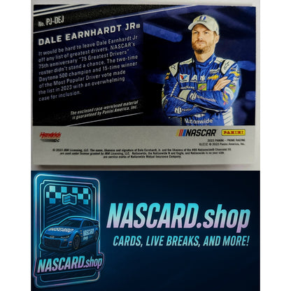 2023 Panini Prime Dale Earnhardt Jr Prime Jumbo Alpinestars Shoe Straps #1/1