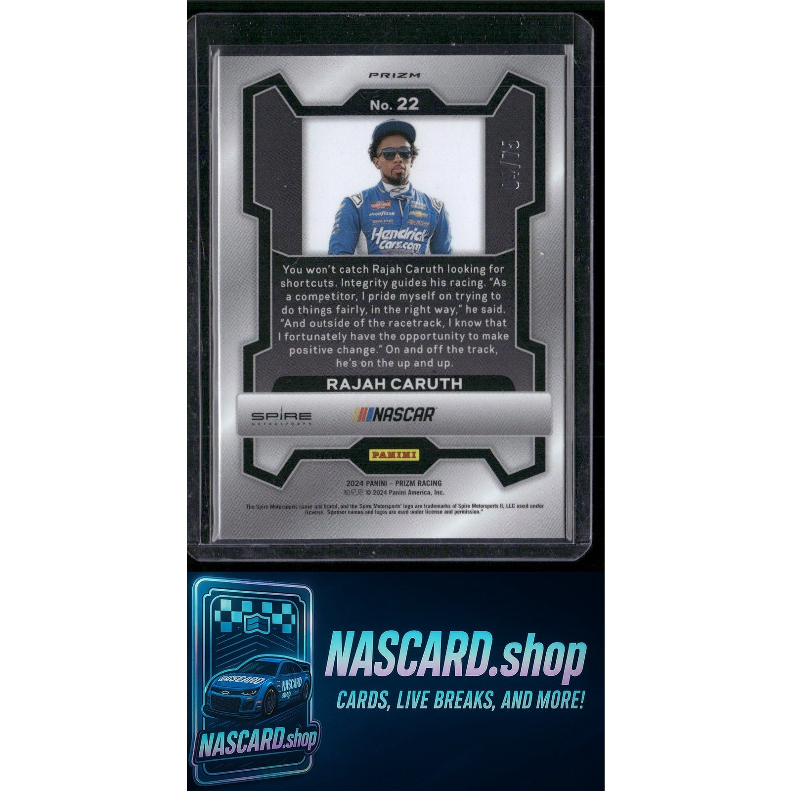 2024 Panini Prizm #22 Rajah Caruth Checkered Flag #/75 - NASCARD.shop