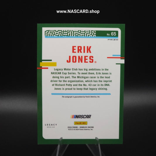 2024 Panini Donruss NASCAR - Erik Jones #65 Optic Holo Autograph