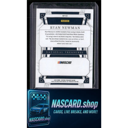2023 Panini National Treasures #61 Ryan Newman Green #5/5 - NASCARD.shop