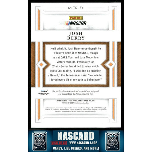 2024 National Treasures Treasured Swatches Josh Berry /99