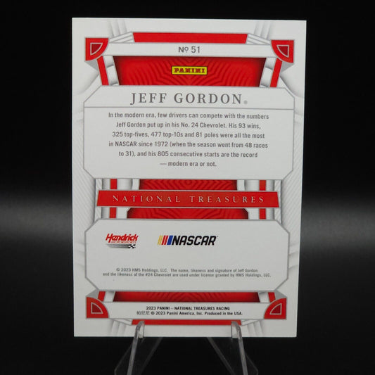 2023 National Treasures NASCAR Diamond Anniversary Holo Gold Jeff Gordon /10 NASCARD.shop