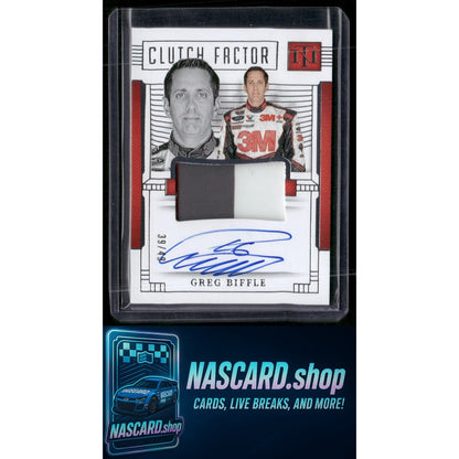 2024 Panini National Treasures Greg Biffle Clutch Factor Signatures #/49 - NASCARD.shop