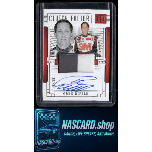 2024 Panini National Treasures Greg Biffle Clutch Factor Signatures #/49 - NASCARD.shop