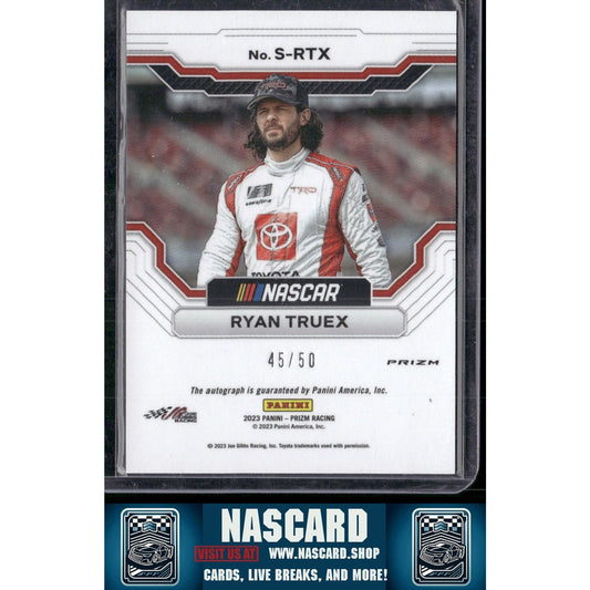2023 Panini Prizm #S-RTX Ryan Truex Scripts Checkered Flag Prizm #/50