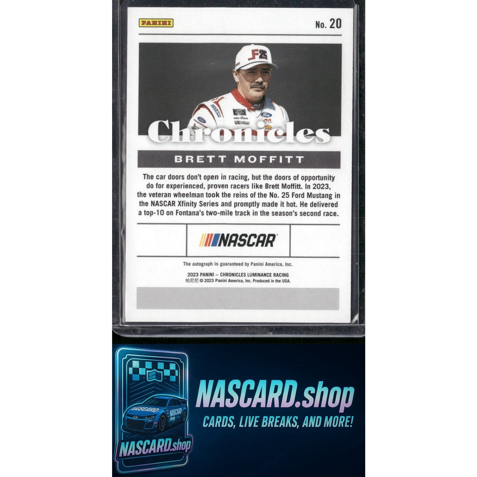 2023 Panini Chronicles #20 Brett Moffitt Chronicles Autographs - NASCARD.shop