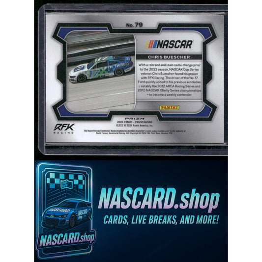 2024 Panini Prizm #79 Chris Buescher White Sparkle