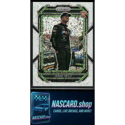 2023 Panini Prizm #28 Jesse Iwuji White Sparkle Prizm RC
