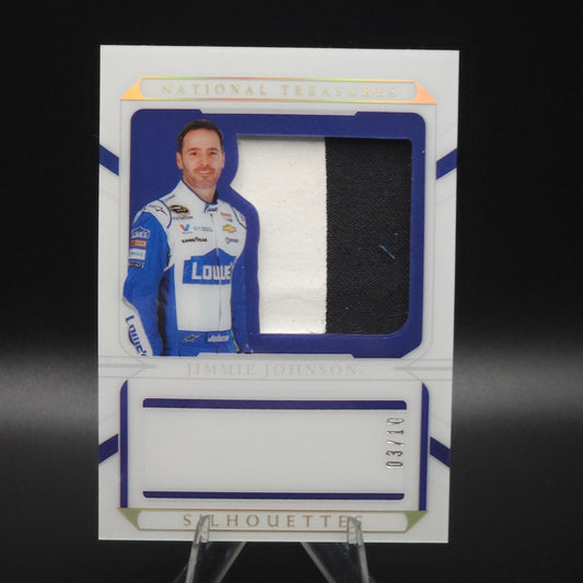 2022 Panini National Treasures Silhouettes Holo Gold #S-JJ Jimmie Johnson /10