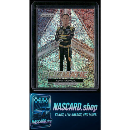 2023 Panini Prizm #P3 Kevin Harvick Prizmatic White Sparkle Prizm