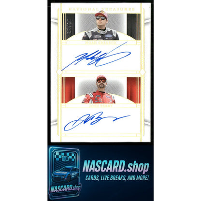 2024 National Treasures Josh Berry Noah Gragson Dual Autographs Holo Gold #08/10