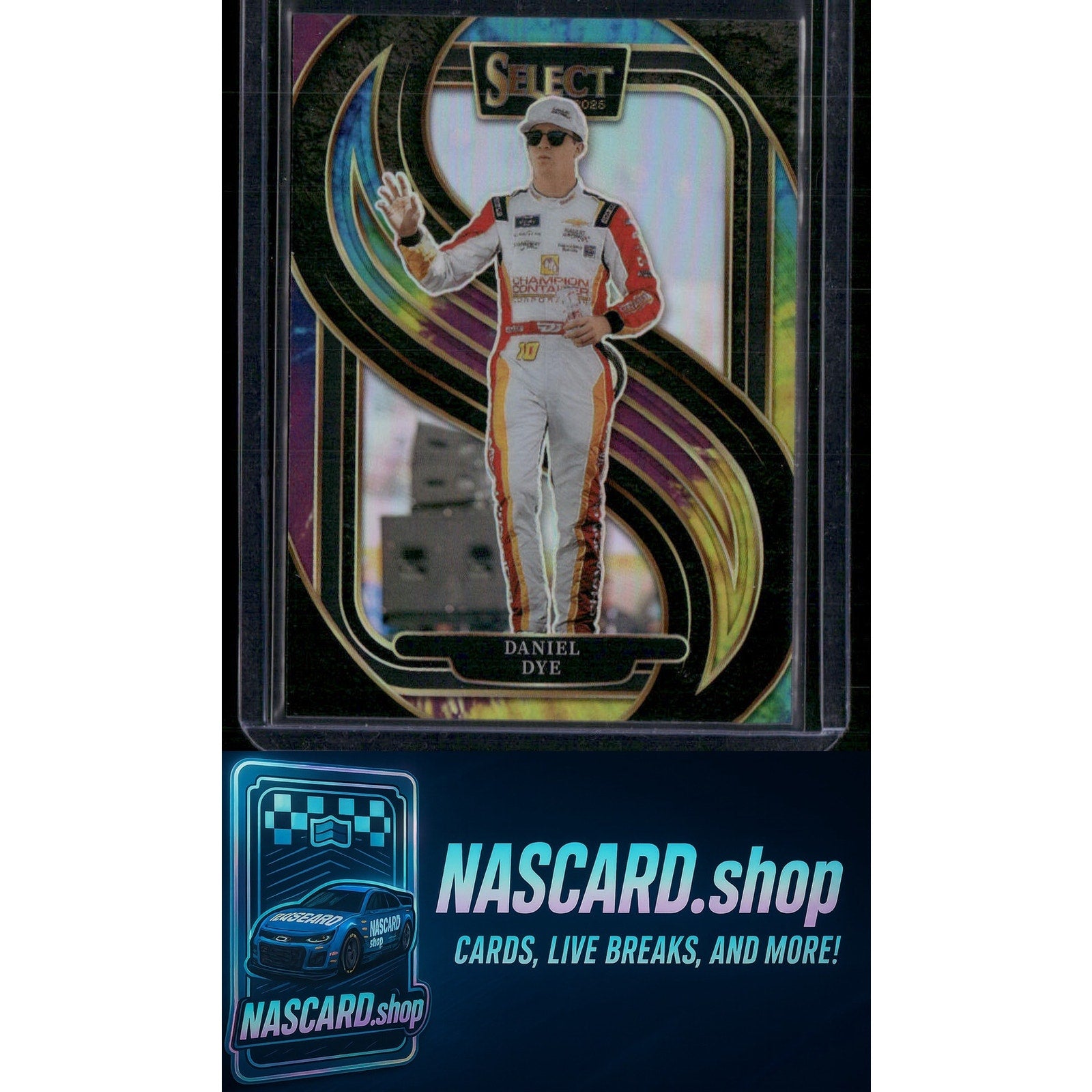2025 Select Racing #230 Daniel Dye Trackside Tie-Dye Prizms #/25 - NASCARD.shop