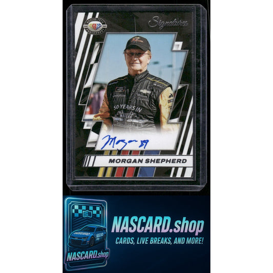 2023 Panini Prime #75-MS Morgan Shepherd NASCAR 75th Anniversary Signatures