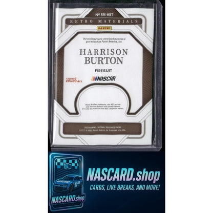 2023 Panini National Treasures Harrison Burton Retro Materials Firesuits #/99 - NASCARD.shop