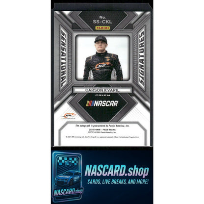 2024 Panini Prizm #SS-CKL Carson Kvapil Sensational Signatures RC