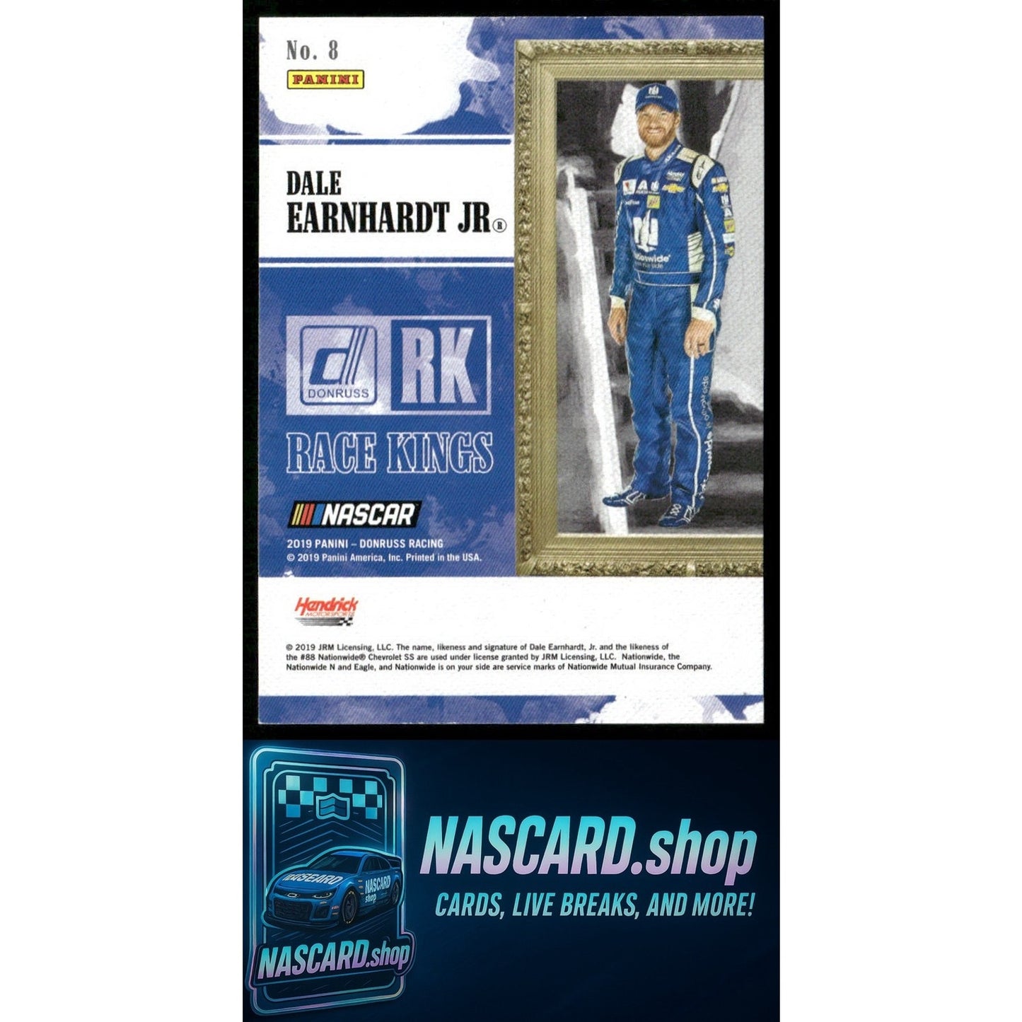 2019 Donruss #8 Dale Earnhardt Jr Race Kings Buy Back Autograph #/5 - NASCARD.shop