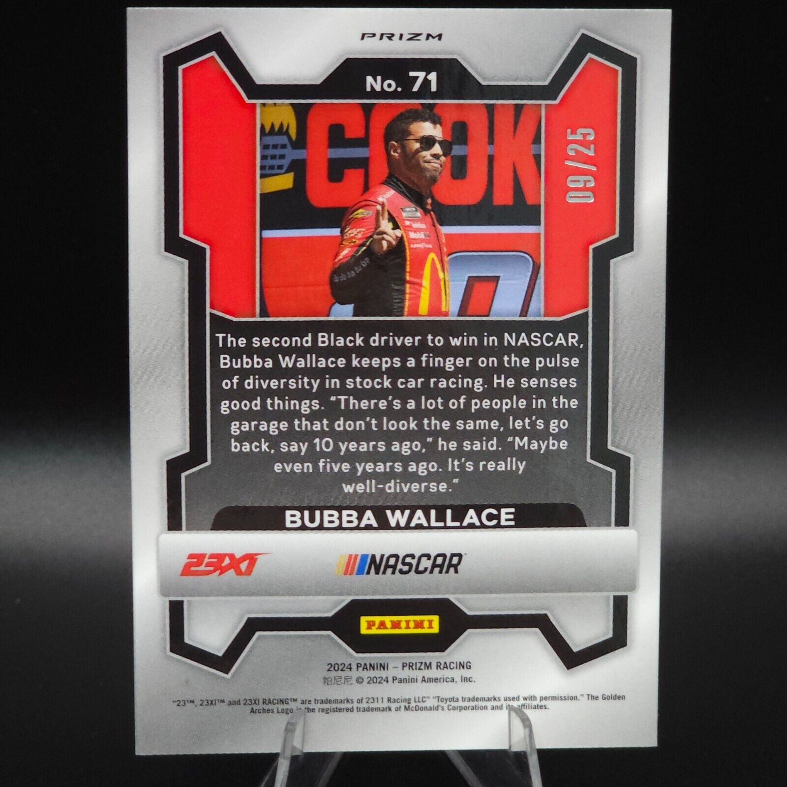 2024 Panini Prizm Racing - Mojo Prizm #71 Bubba Wallace /25 - NASCARD.shop