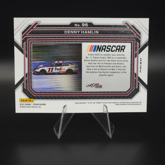 2023 Panini Prizm - Rides Denny Hamlin #96 White Sparkle Prizm