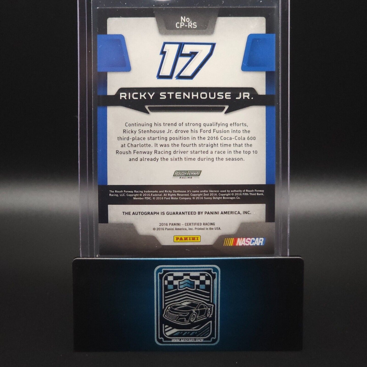 2016 Certified Racing Certified Potential Signatures Blue Ricky Stenhouse Jr /50 - NASCARD.shop