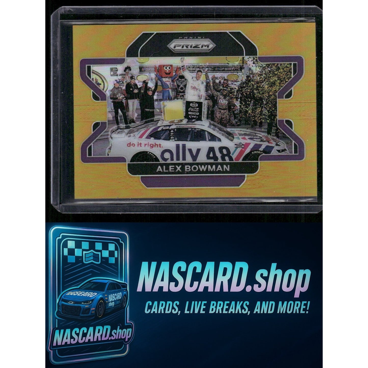 2022 Panini Prizm #98 Alex Bowman Gold Prizm #10/10 - NASCARD.shop