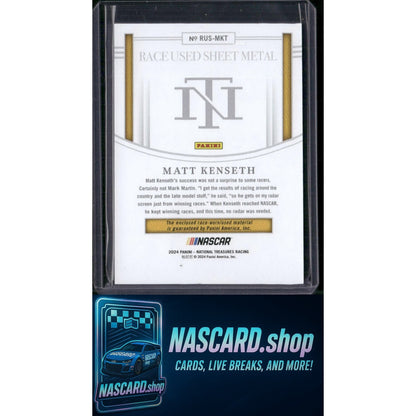 2024 Panini National Treasures #RUS-MKT Matt Kenseth Race Used Sheet Metal #/99