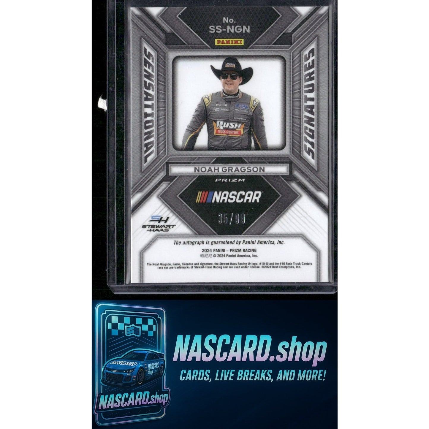 2024 Panini Prizm #SS-NGN Noah Gragson Sensational Signatures Red #/99 - NASCARD.shop