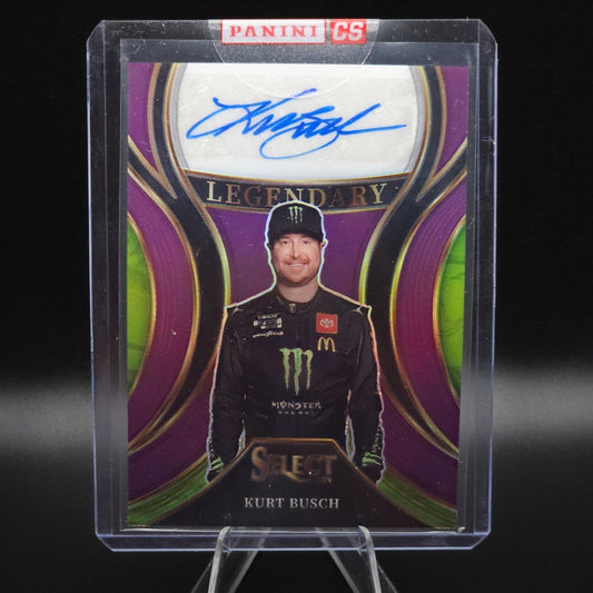 2024 Panini Select - Legendary Signatures Purple Prizm Kurt Busch /35