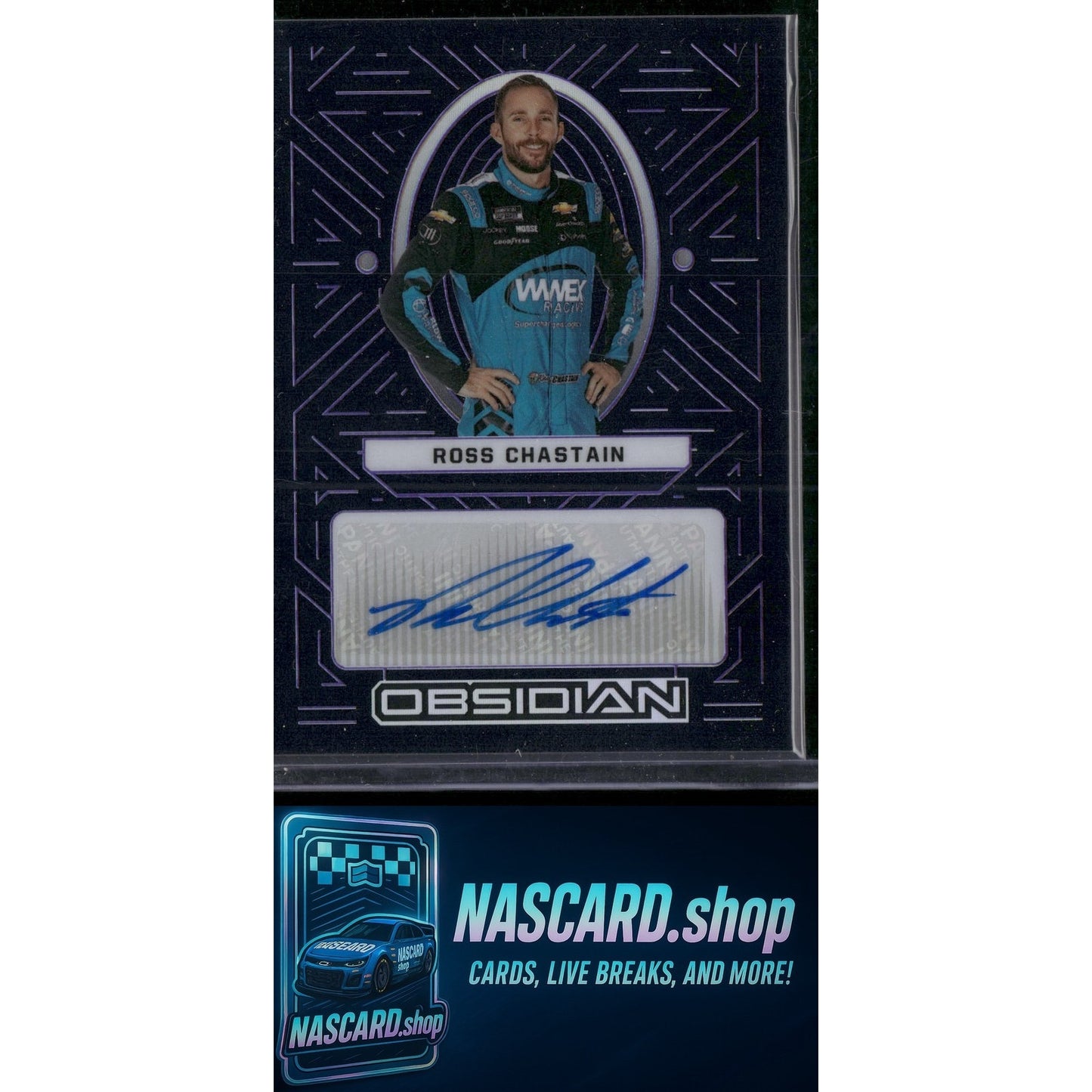 2023 Chronicles Ross Chastain Obsidian Signatures Electric Etch Purple /49 - NASCARD.shop